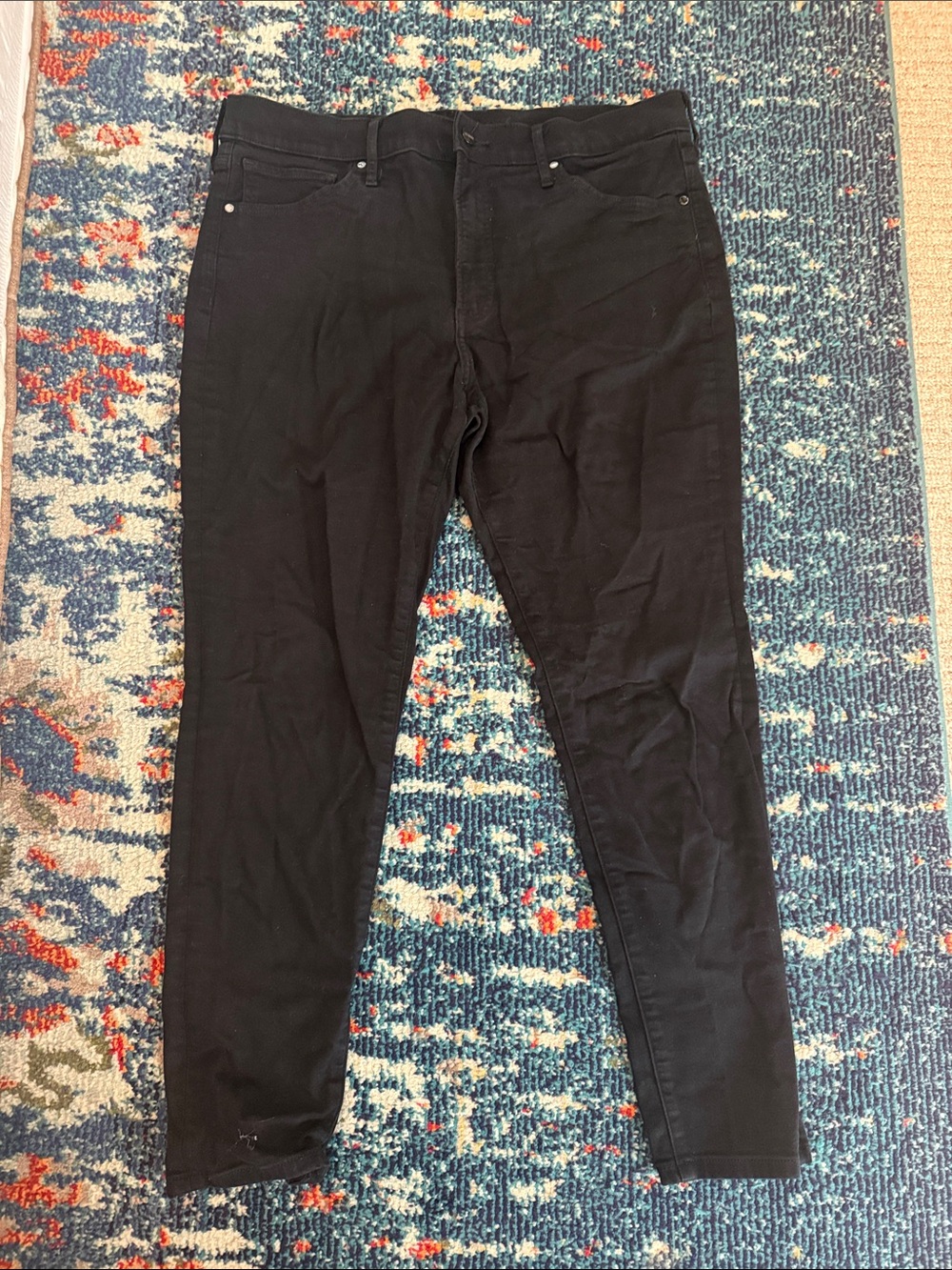 Express Black skinny mid rise jeans 14 long